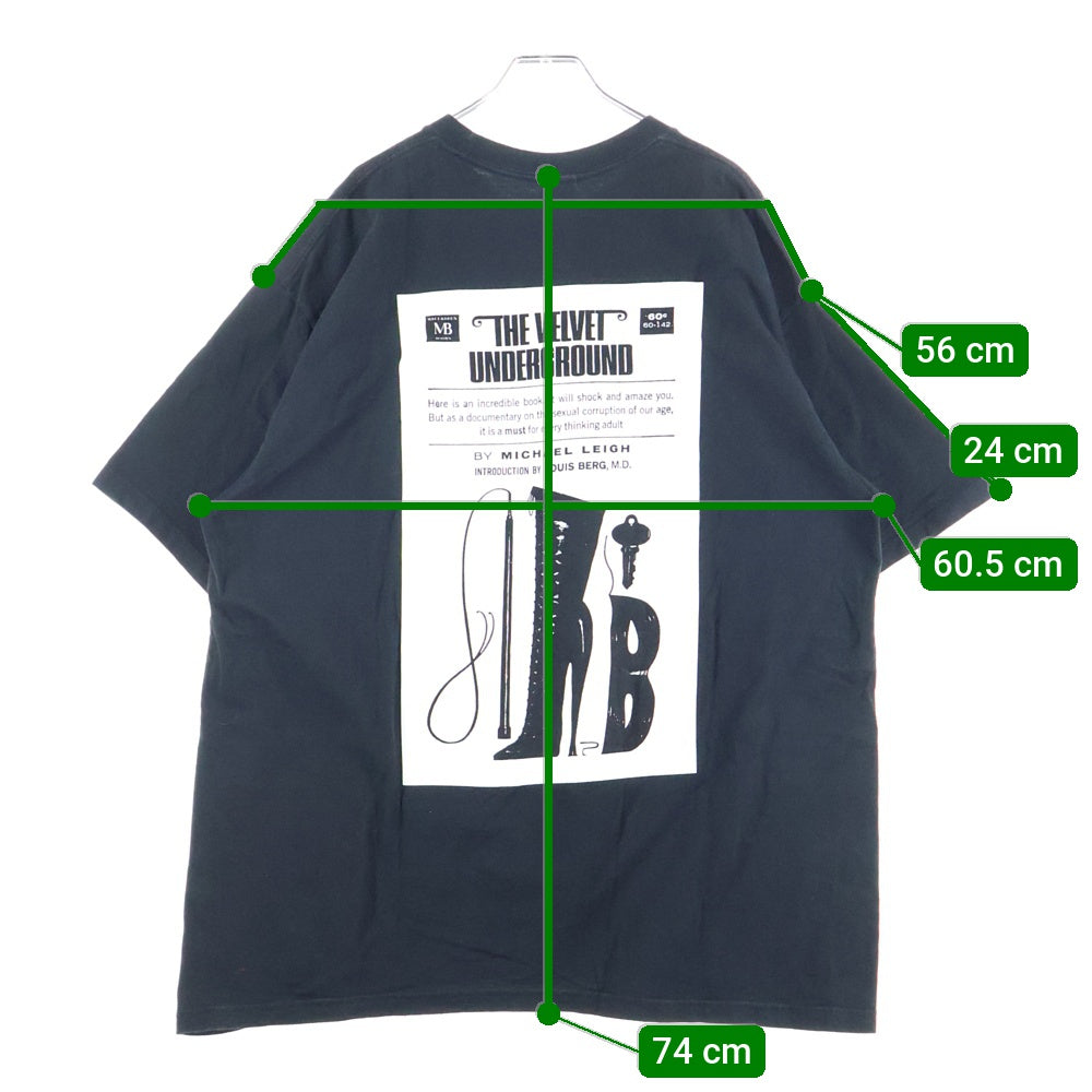 SUPREME(シュプリーム) 19AW ×The Velvet Underground Tee ザベルベットアンダーグラウンドTシャツ カットソー ブラック