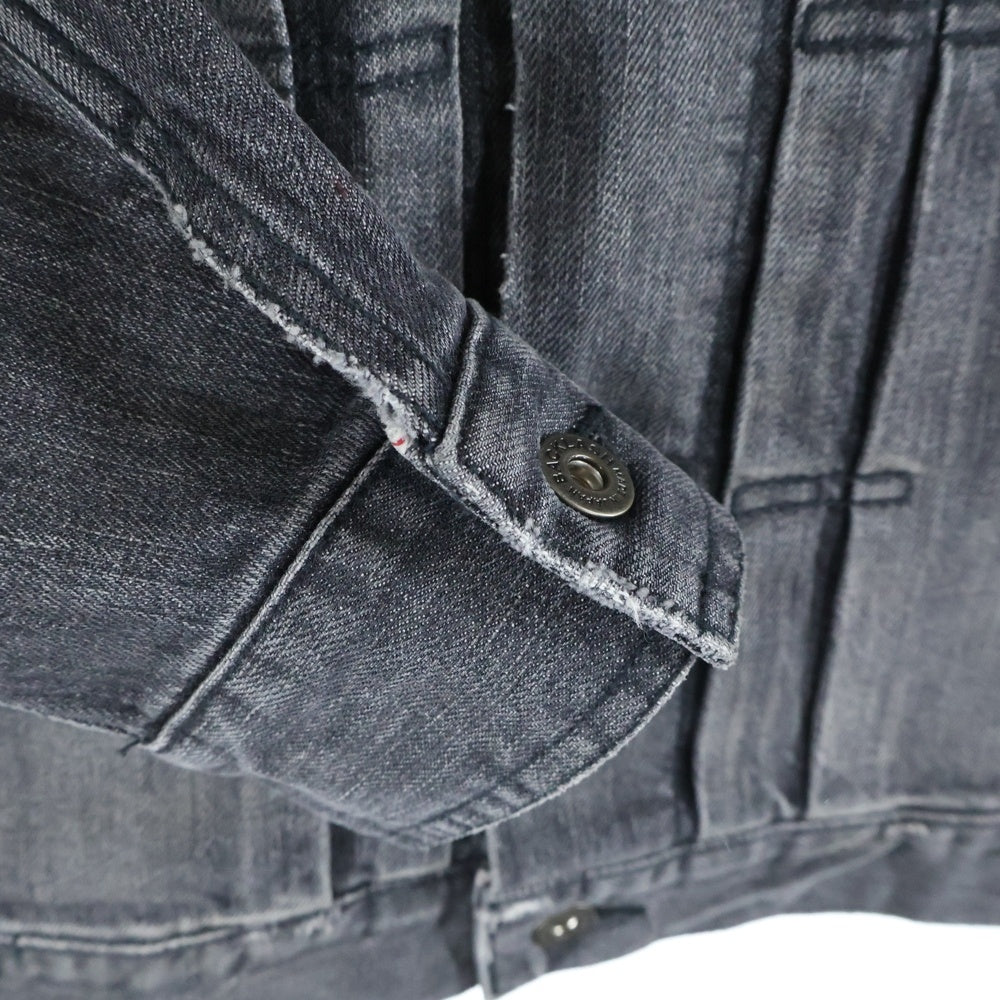 ISAMU KATAYAMA BACKLASH(イサムカタヤマバックラッシュ) THE DENIM STRETCH SELVEDGE DENIM 2ND. JACKET ストレッチ混 セルヴィッチデニムトラッカージャケット ブラック D-704L-BK