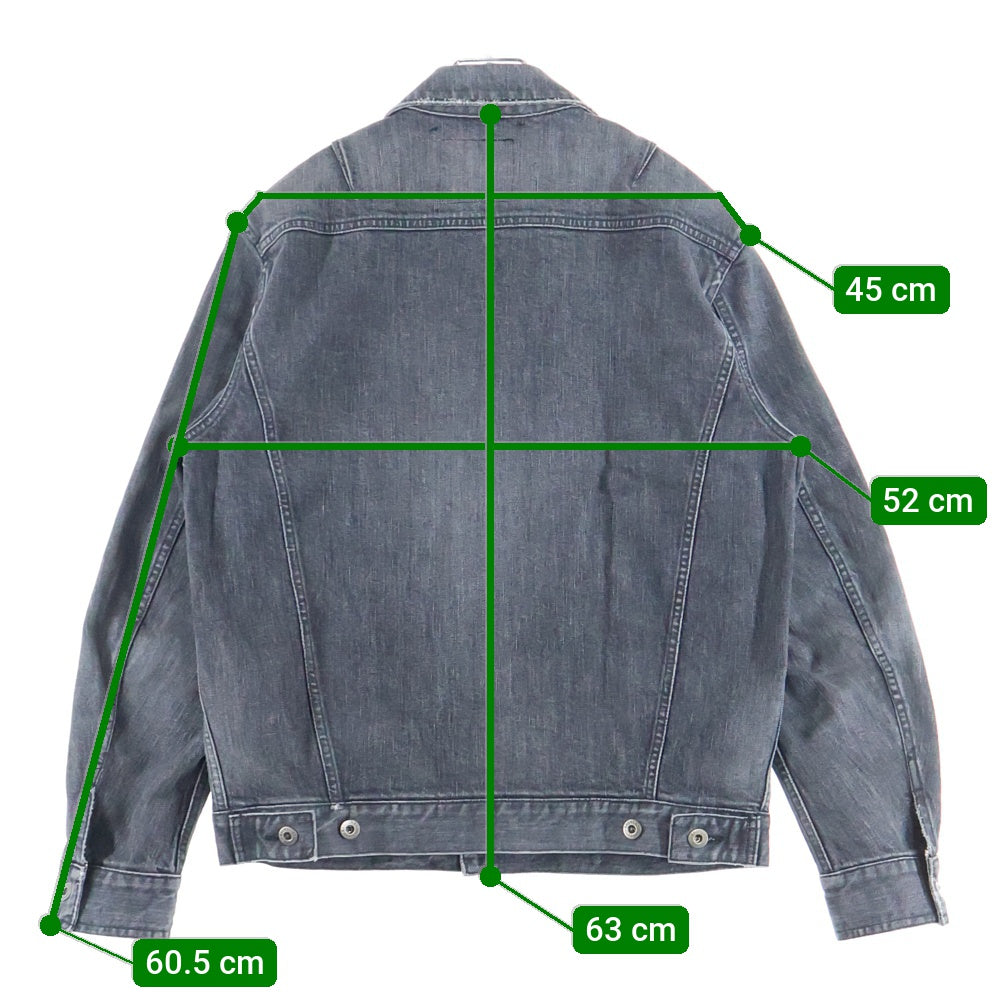 ISAMU KATAYAMA BACKLASH(イサムカタヤマバックラッシュ) THE DENIM STRETCH SELVEDGE DENIM 2ND. JACKET ストレッチ混 セルヴィッチデニムトラッカージャケット ブラック D-704L-BK