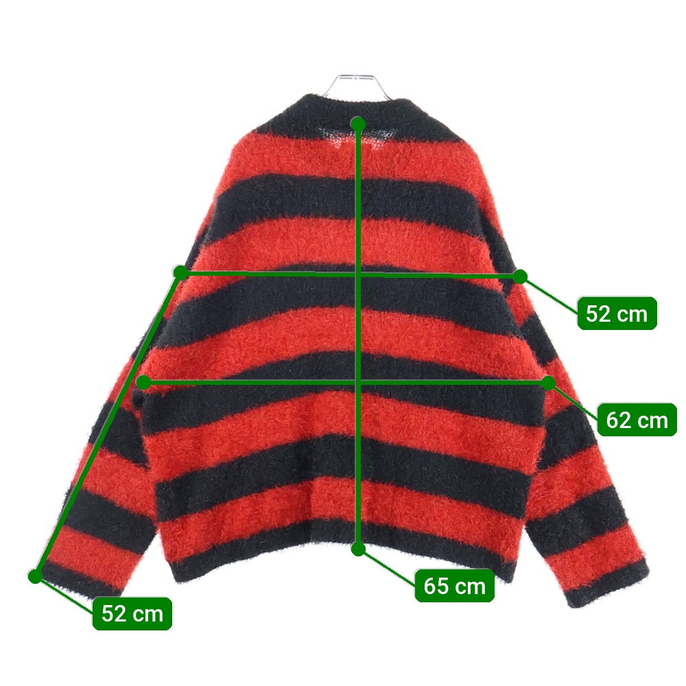 SAINT MICHAEL(セントマイケル) 25AW CREW NECK KNIT / GLITTER BORDER