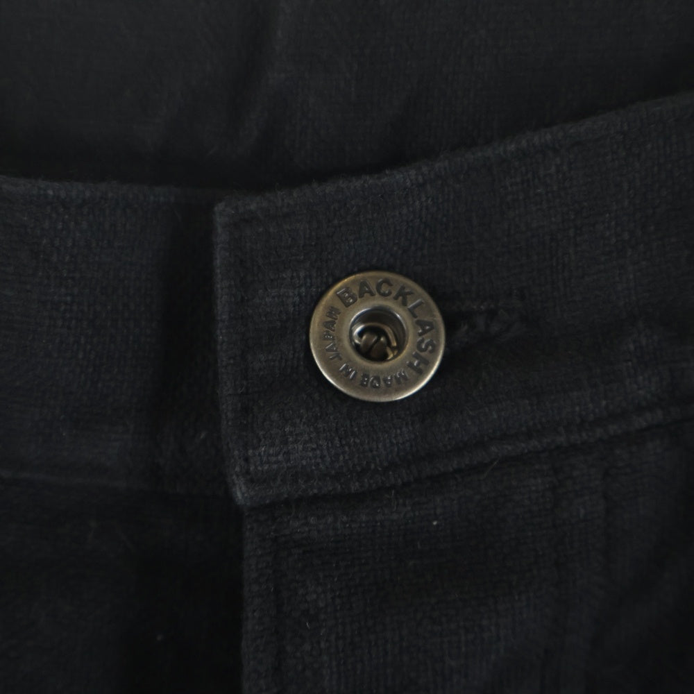 ISAMU KATAYAMA BACKLASH(イサムカタヤマバックラッシュ) COTTON-LINEN CANVAS GARMENT-DYED W-KNEE PANTS 製品染 ダブルニー ドローストリング ボタンフライペインターパンツ 2100-01
