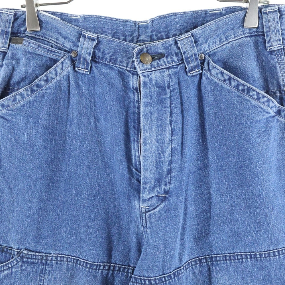 ISAMU KATAYAMA BACKLASH(イサムカタヤマバックラッシュ) ×LEE JELT DENIM PAINTER PANTS リー ドローストリング ジップフライ デニムペインターパンツ インディゴ LB0552