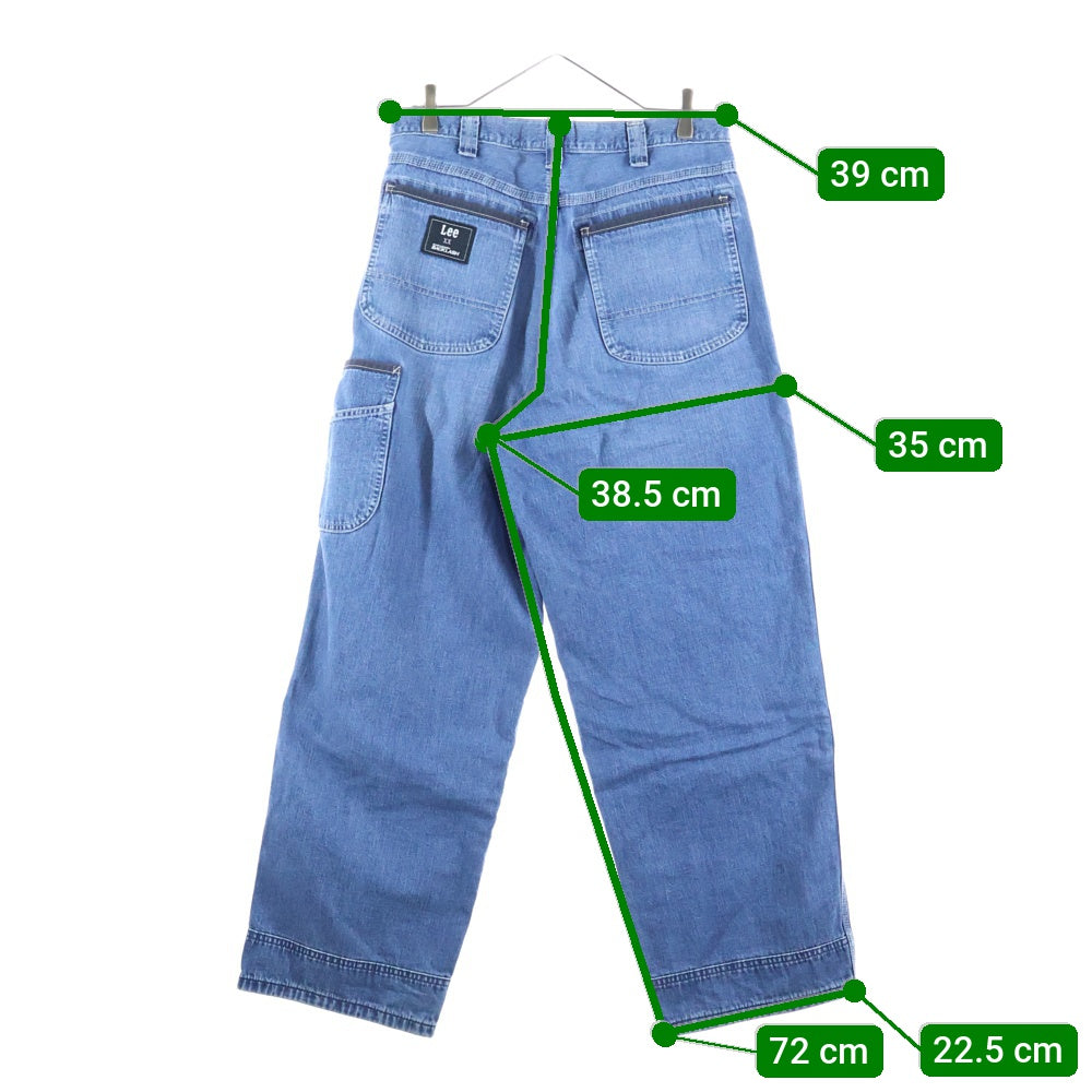 ISAMU KATAYAMA BACKLASH(イサムカタヤマバックラッシュ) ×LEE JELT DENIM PAINTER PANTS リー ドローストリング ジップフライ デニムペインターパンツ インディゴ LB0552