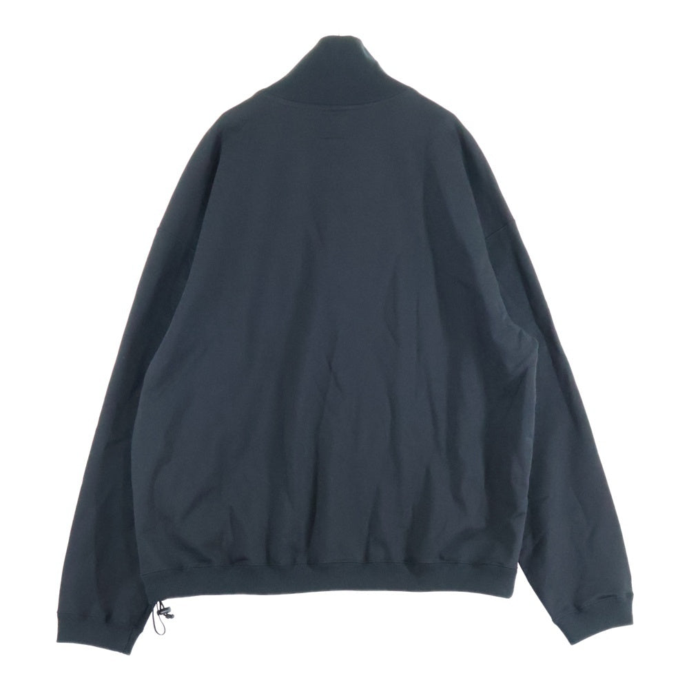 NO BRAND(ノーブランド) KANEMASA PHIL. 36G SUPER FINE GAUGE HALF ZIP PULLOVER スーパー ファイン ゲージ ハーフジップ プルオーバー スウェット ブラック KM23A-EX001
