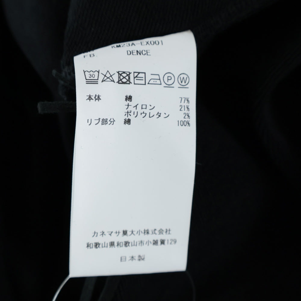 NO BRAND(ノーブランド) KANEMASA PHIL. 36G SUPER FINE GAUGE HALF ZIP PULLOVER スーパー ファイン ゲージ ハーフジップ プルオーバー スウェット ブラック KM23A-EX001