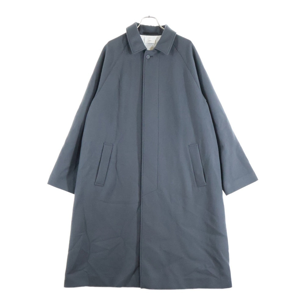 ATON(エイトン) SUPER 160S DOUBLE SAXONY BALMACAAN COAT スーパー160s ダブルサクソニー バルマカーンコート グレー SC.AG.NW.0901