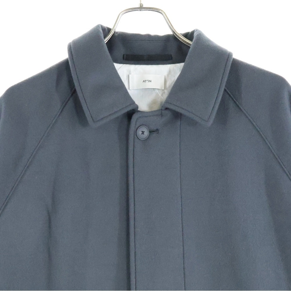 ATON(エイトン) SUPER 160S DOUBLE SAXONY BALMACAAN COAT スーパー160s ダブルサクソニー バルマカーンコート グレー SC.AG.NW.0901