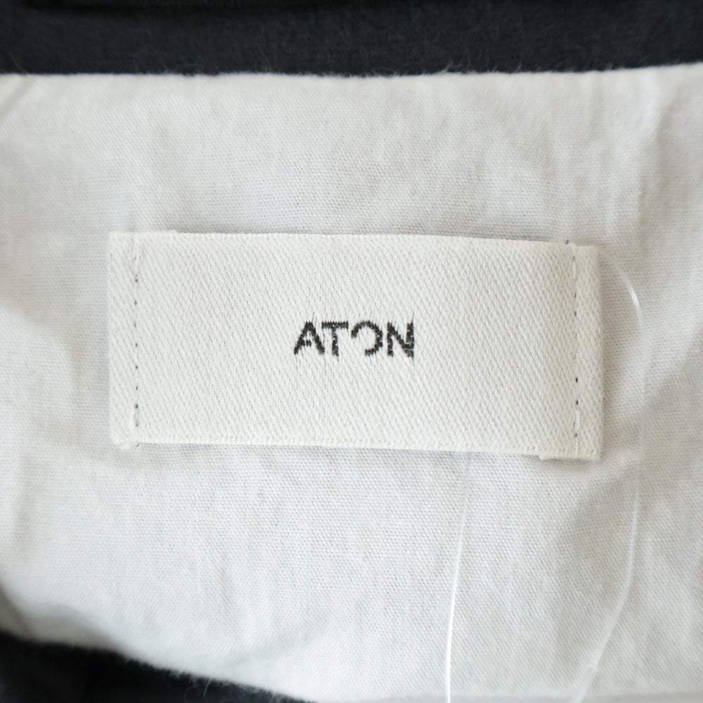 ATON(エイトン) SUPER 160S DOUBLE SAXONY BALMACAAN COAT スーパー160s ダブルサクソニー バルマカーンコート グレー SC.AG.NW.0901