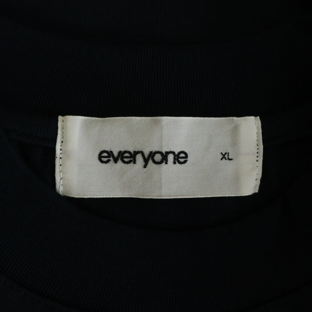 everyone(エブリワン) cotton s/s t-shirt クルーネック 半袖Tシャツ ブラック EV-CS04