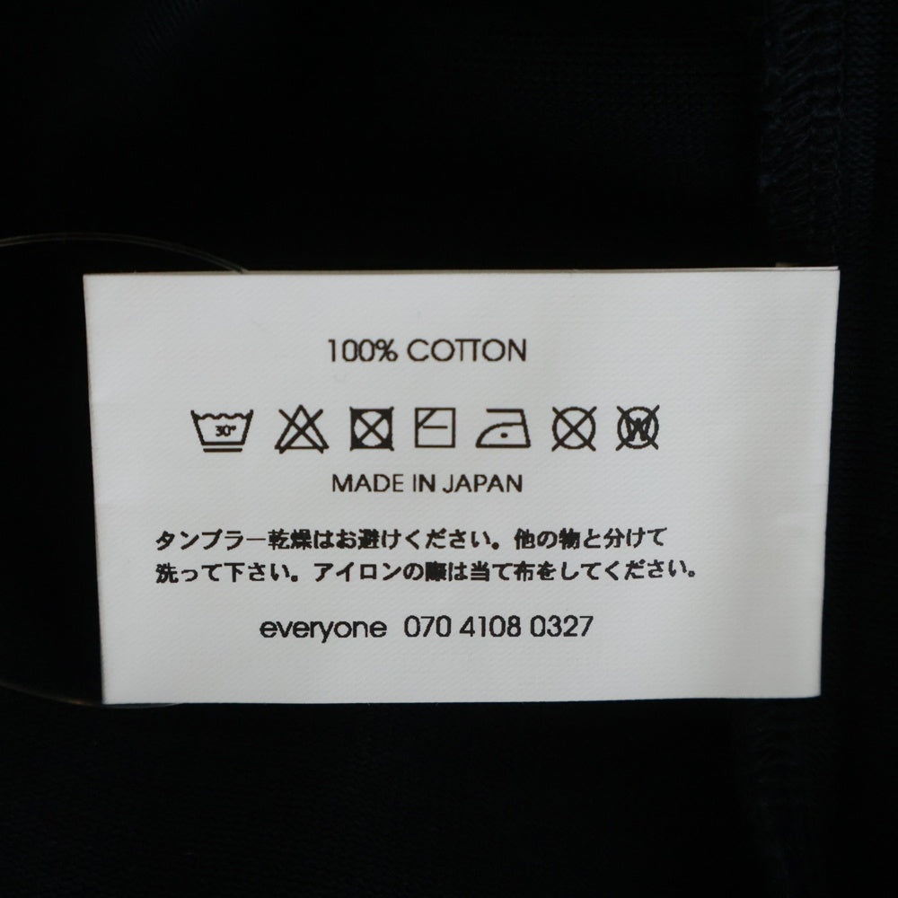 everyone(エブリワン) cotton s/s t-shirt クルーネック 半袖Tシャツ ブラック EV-CS04