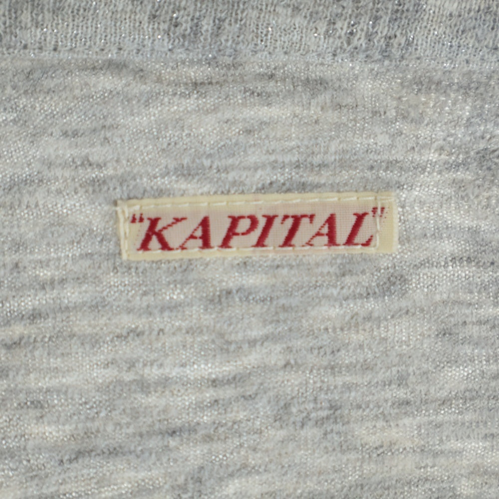 KAPITAL(キャピタル) オルテガ柄 ボタンアップカーディガン グレー
