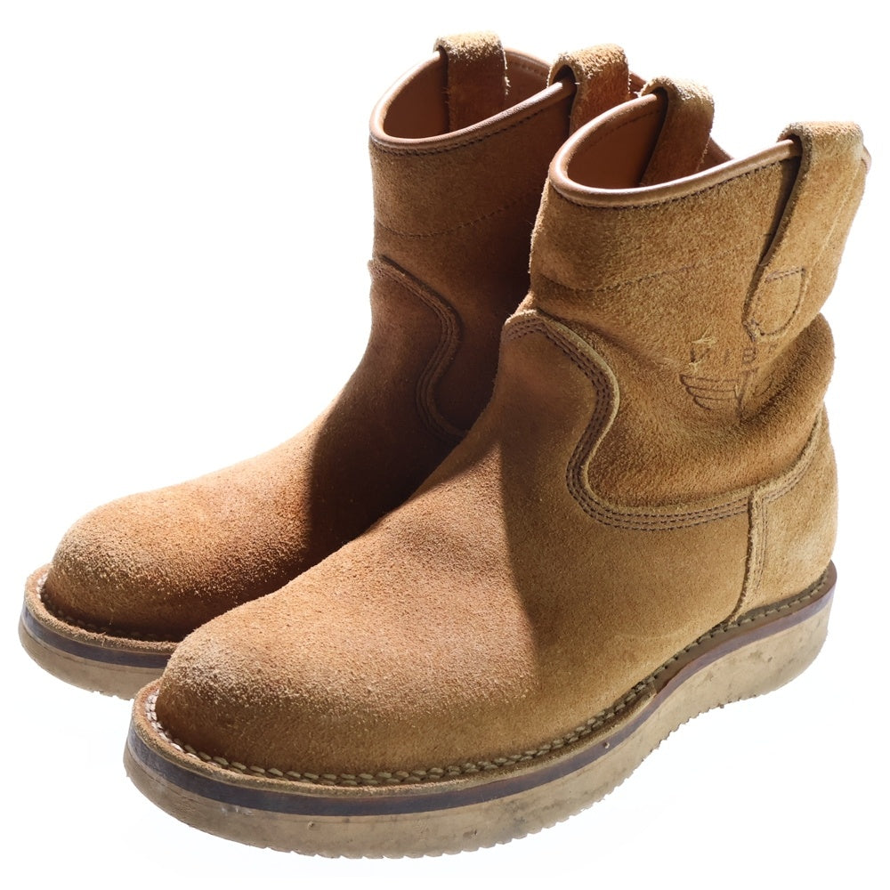 VIBERG(ヴァイバーグ) ロゴ印字 スウェードレザー ショートブーツ ブラウン