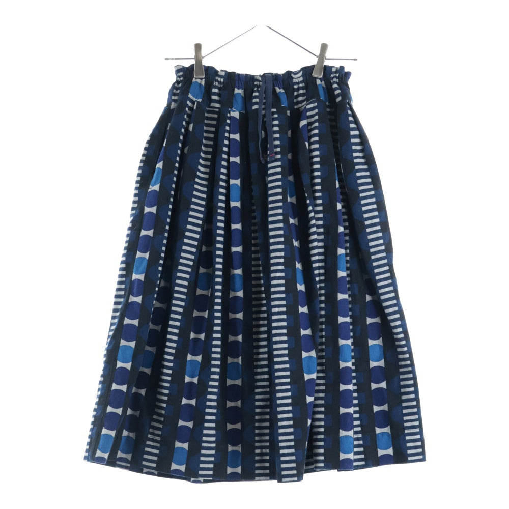 NO BRAND(ノーブランド) TIGREBROCANTE (ティグルブロカンテ) 総柄 フレアイージースカート レディース ブルー/ブラック
