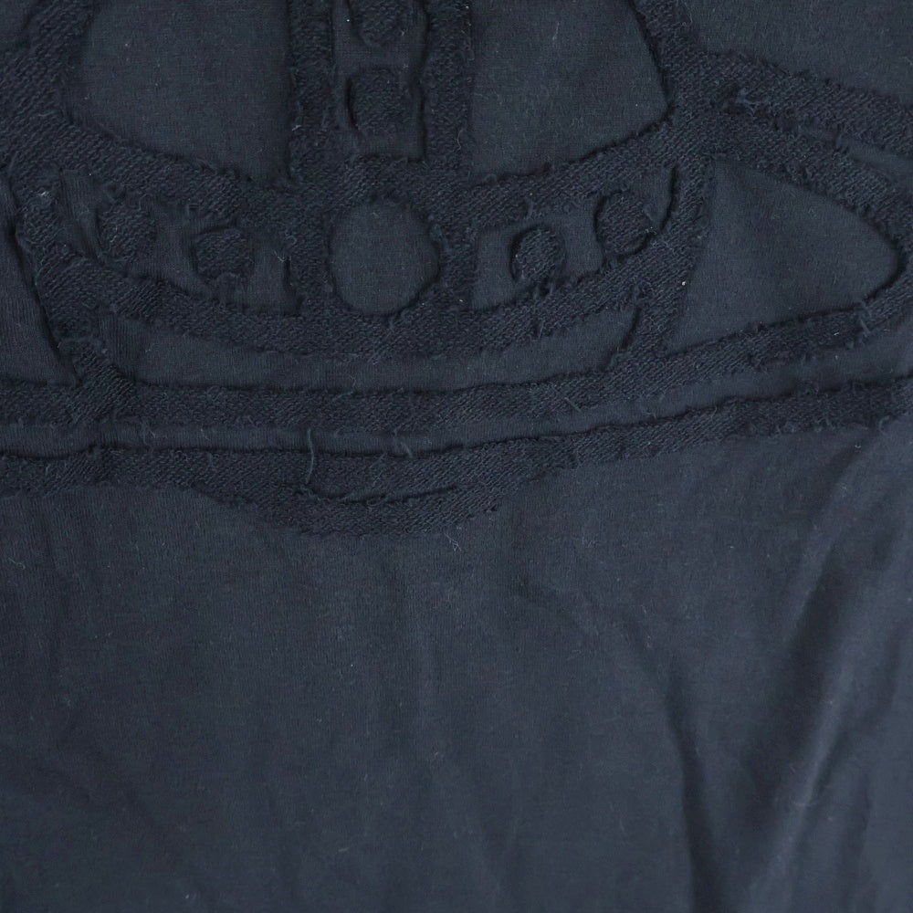 Vivienne Westwood(ヴィヴィアンウエストウッド) オーブ刺繍 クルーネック半袖Tシャツ カットソー ブラック 219038 5113