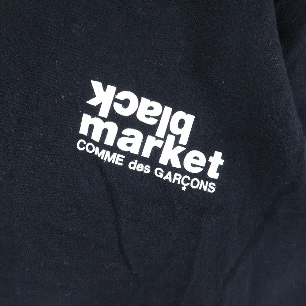 BLACK MARKET COMME des GARCONS(ブラックマーケット コムデギャルソン) 21AW AD2021 ロゴプリント クルーネック長袖Tシャツ カットソー OH-T115