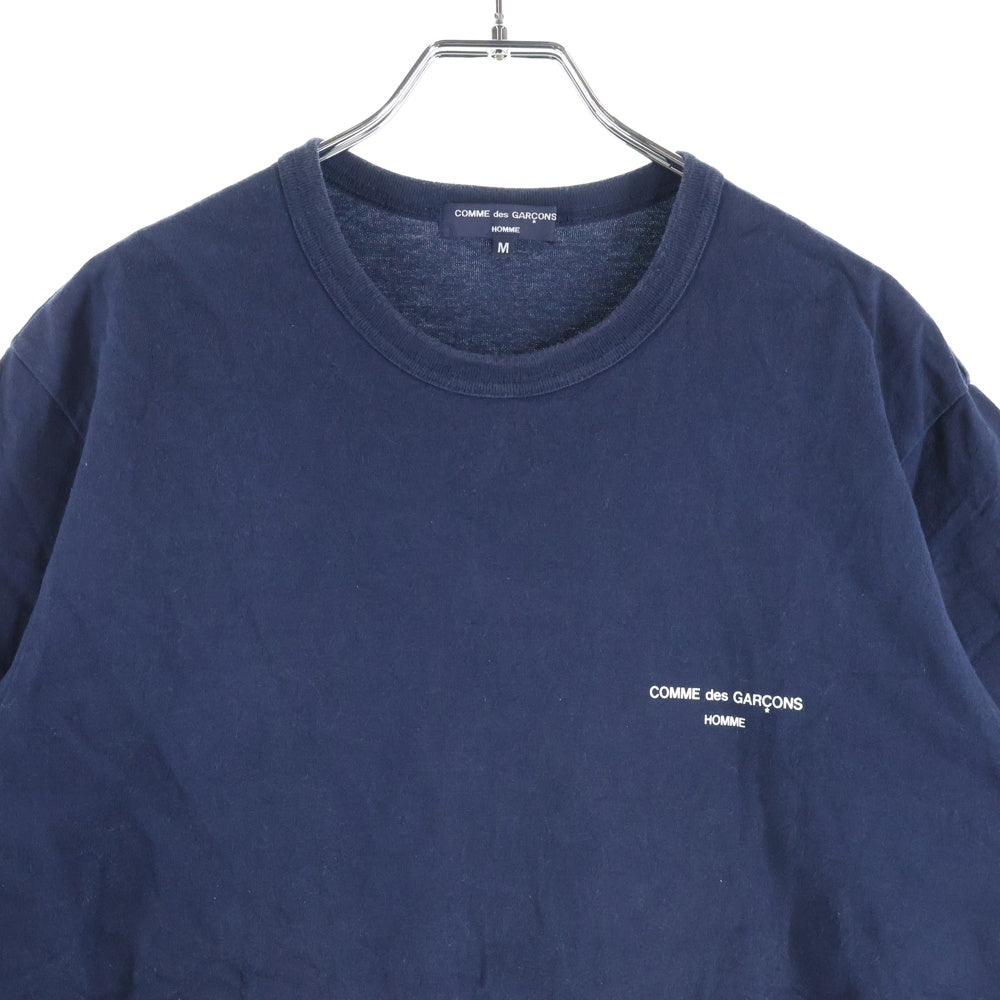 COMME des GARCONS HOMME(コムデギャルソンオム) 20SS AD2019 ロゴプリント クルーネック半袖Tシャツ カットソー ネイビー HE-T009