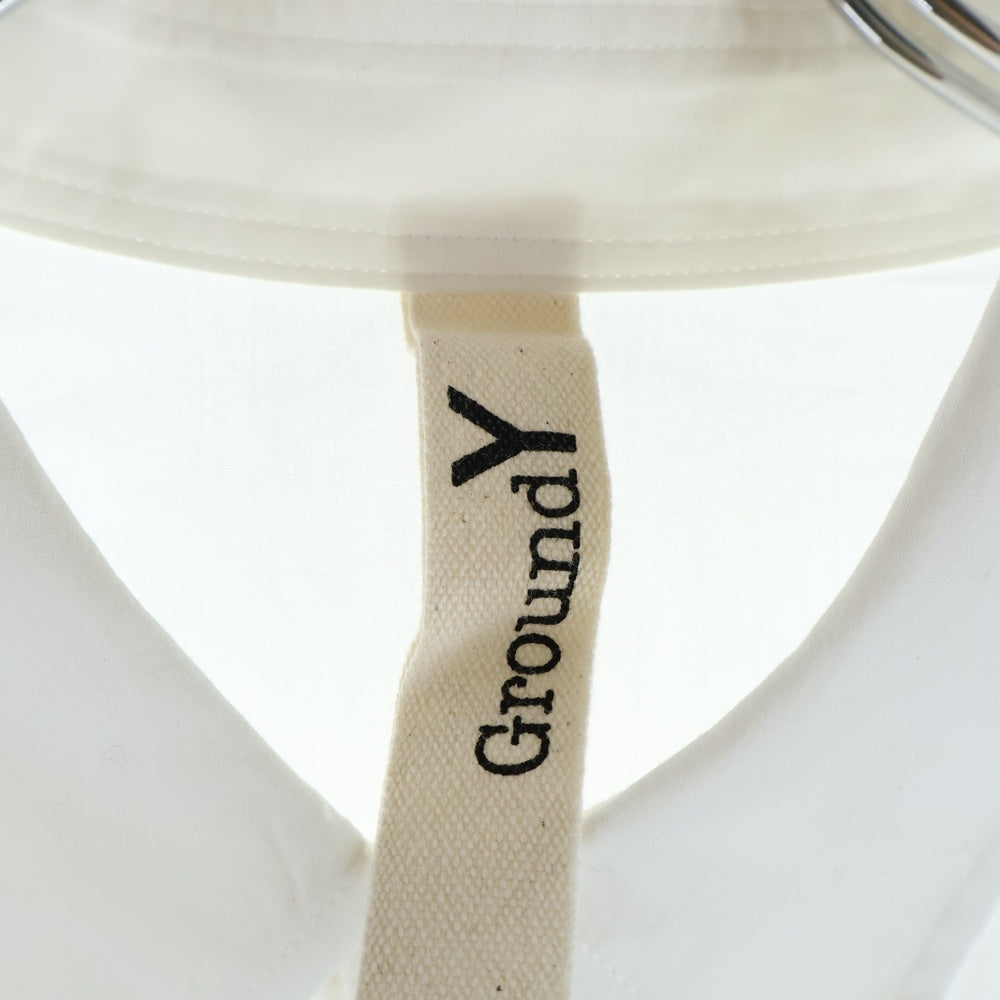 Ground Y(グラウンドワイ) BROADCLOTH DETACHABLE SLEEVE SHIRT ブロードクロス デタッチャブル ロングスリーブ コットンシャツ ホワイト GJ-B07-002