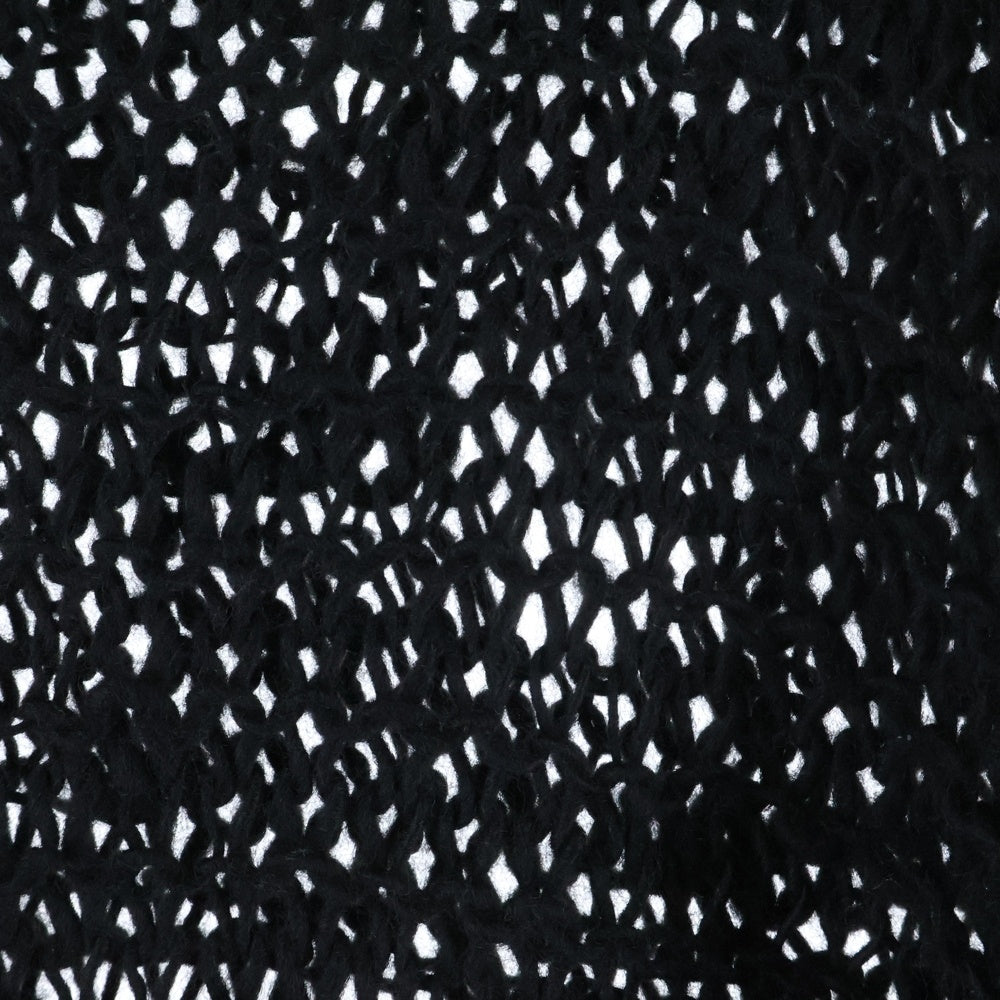 BLACK COMME des GARCONS(ブラックコムデギャルソン) 24AW AD2024 ローゲージ クルーネックニットセーター ブラック 1N-N006