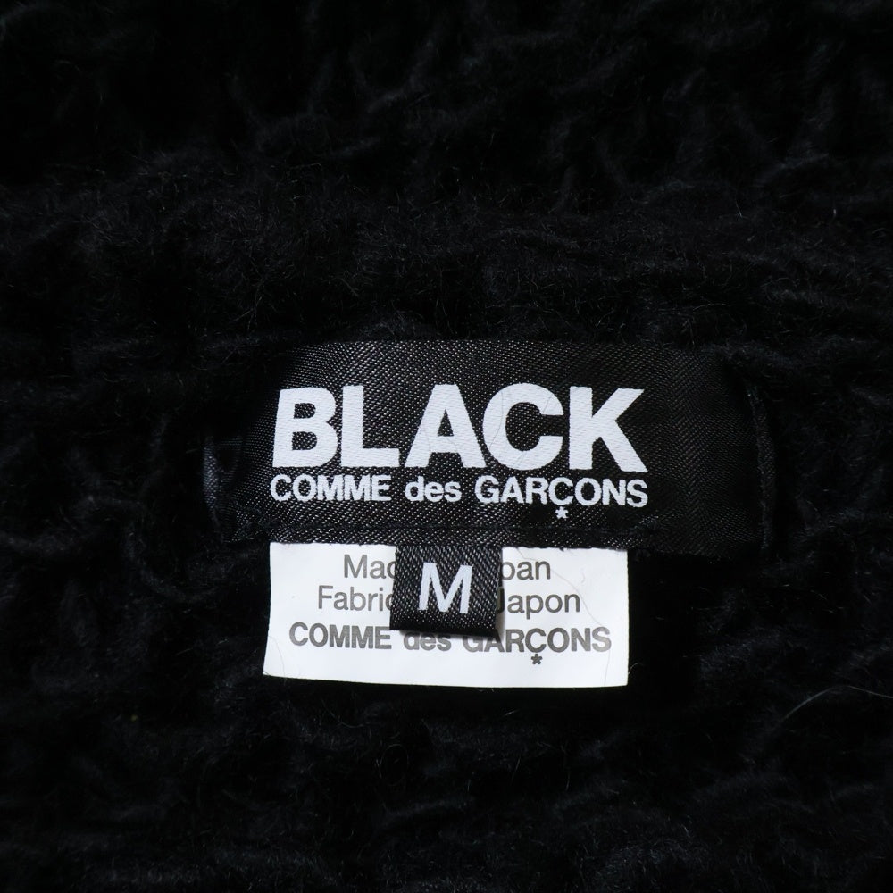 BLACK COMME des GARCONS(ブラックコムデギャルソン) 24AW AD2024 ローゲージ クルーネックニットセーター ブラック 1N-N006