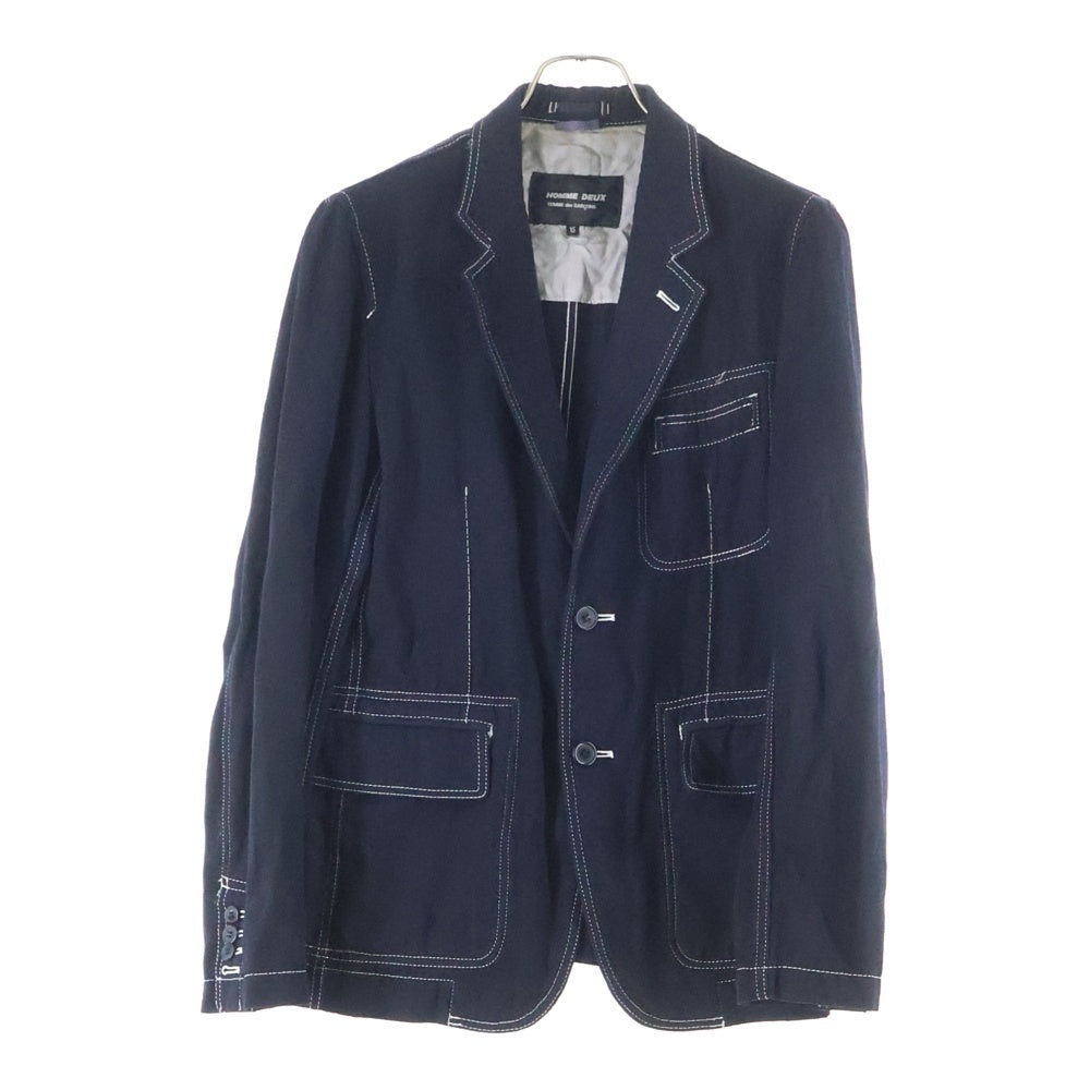 COMME des GARCONS HOMME DEUX(コムデギャルソン オムドゥ) 14SS AD2013 マルチポケット ステッチデザイン シングルテーラードジャケット ブラック DM-J022