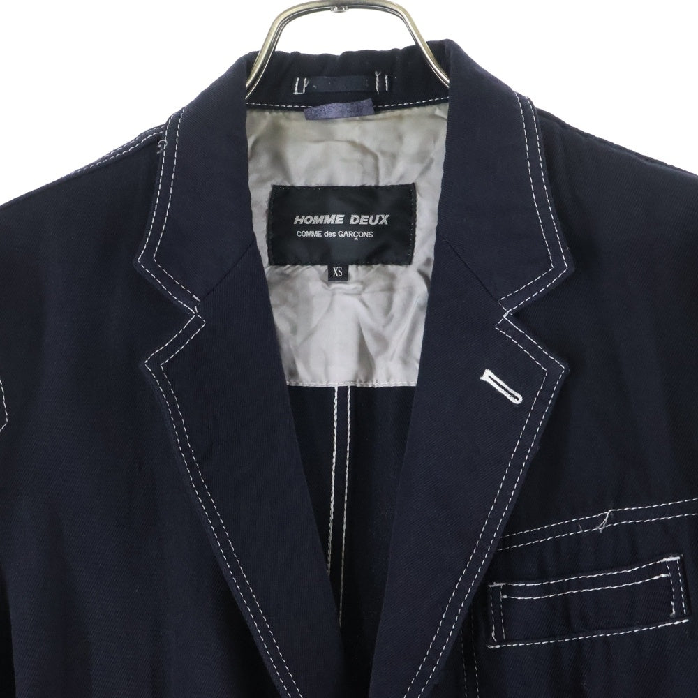 COMME des GARCONS HOMME DEUX(コムデギャルソン オムドゥ) 14SS AD2013 マルチポケット ステッチデザイン シングルテーラードジャケット ブラック DM-J022