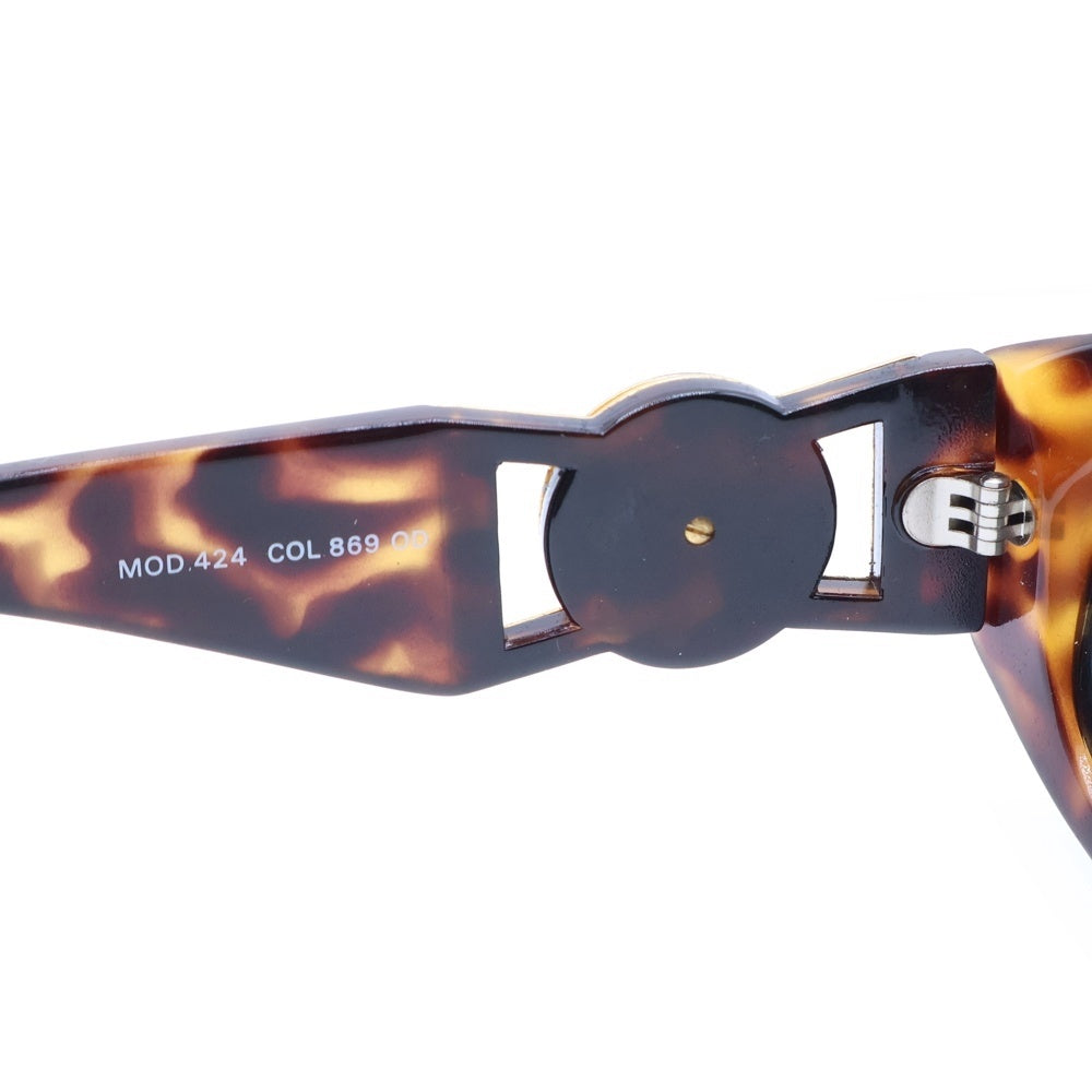 GIANNI VERSACE(ジャンニ ヴェルサーチ) メデューサ装飾 ラウンドフレーム オーバルサングラス メガネ ブラウン 424 レディース