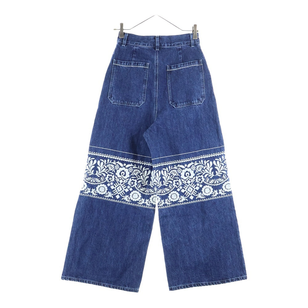 JOURNAL STANDARD(ジャーナルスタンダード) ×KIRARIS VINTAGE ×キアリスヴィンテージ 刺繍 ワイド デニム インディゴ 24-030-410-0076-1-0 レディース