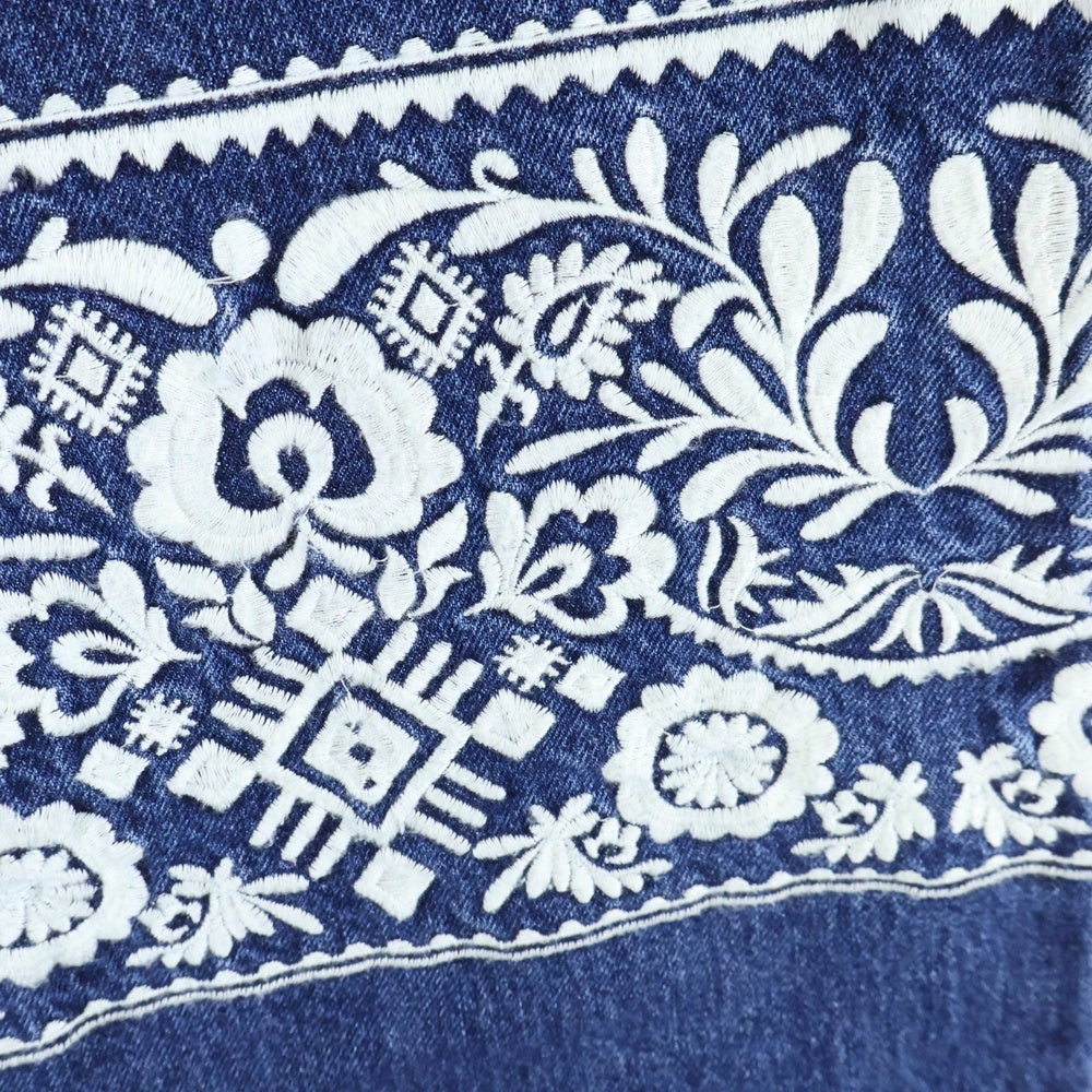 JOURNAL STANDARD(ジャーナルスタンダード) ×KIRARIS VINTAGE ×キアリスヴィンテージ 刺繍 ワイド デニム インディゴ 24-030-410-0076-1-0 レディース