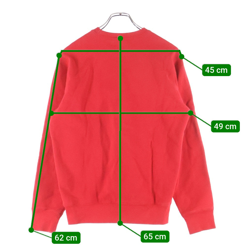SUPREME(シュプリーム) 20SS Underline Crewneck アンダーライン フロントロゴ クルーネックスウェットトレーナー レッド