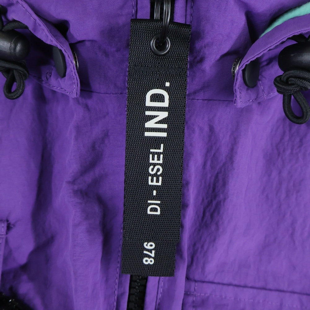 DIESEL(ディーゼル) G-LOVISA ショート丈 フーデッド ナイロンジャケット パープル レディース