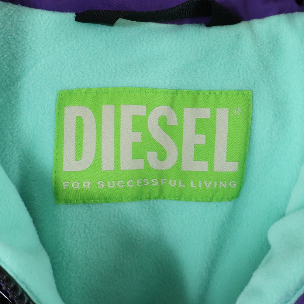 DIESEL(ディーゼル) G-LOVISA ショート丈 フーデッド ナイロンジャケット パープル レディース