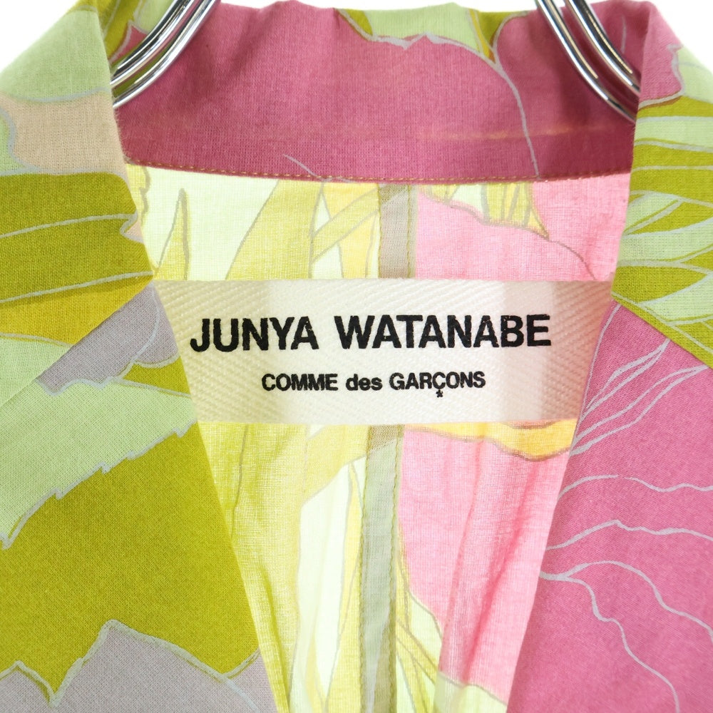 JUNYA WATANABE COMME des GARCONS(ジュンヤワタナベ コムデギャルソン) 05SS AD2005 ボタニカルプリント ギャザーデザイン 2B テーラードジャケット マルチカラー レディース JO-B091