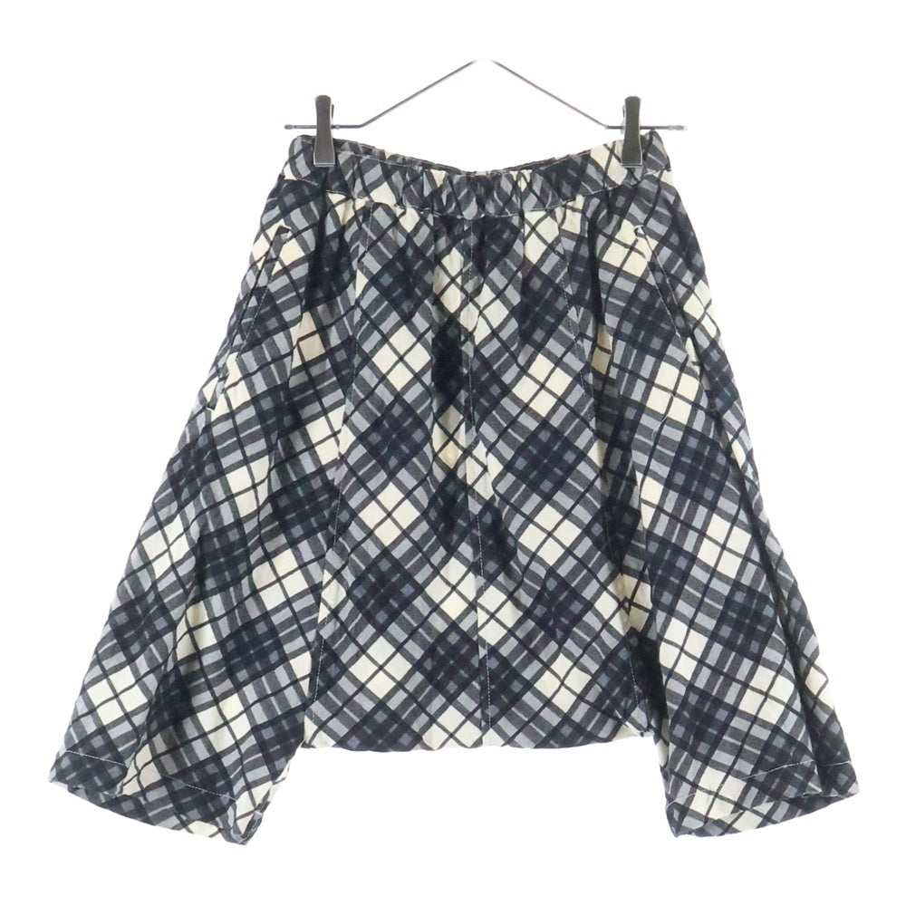COMME des GARCONS COMME des GARCONS(コムデギャルソンコムデギャルソン) 11SS AD2010 チェック柄 ウール サルエルショーツ ハーフパンツ ブラック/ホワイト レディース RG-P017