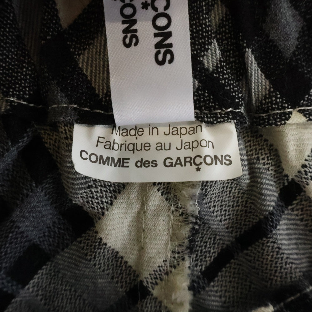 COMME des GARCONS COMME des GARCONS(コムデギャルソンコムデギャルソン) 11SS AD2010 チェック柄 ウール サルエルショーツ ハーフパンツ ブラック/ホワイト レディース RG-P017