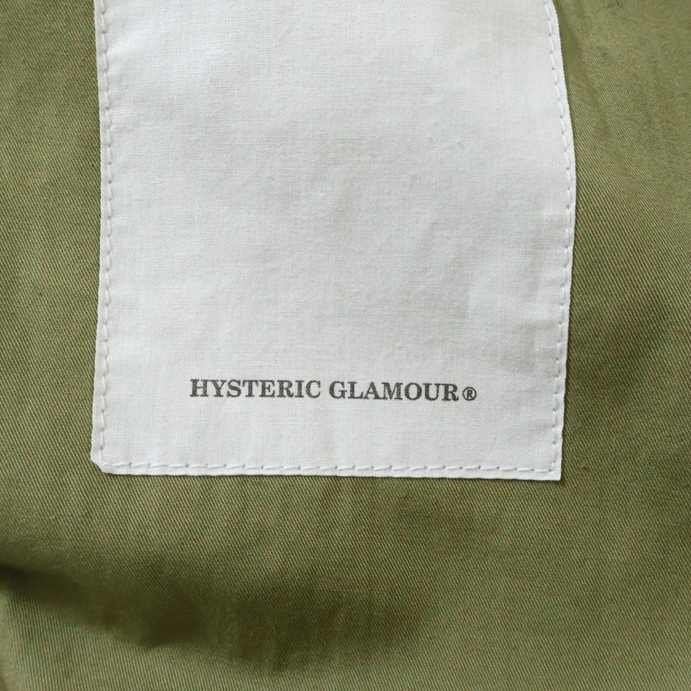 HYSTERIC GLAMOUR(ヒステリックグラマー) 異素材切替 カスタムオーバーサイズ トレンチコート カーキ レディース 01201AC01