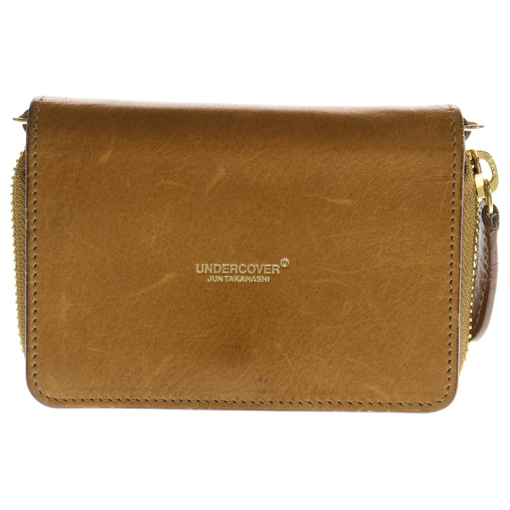 UNDERCOVER(アンダーカバー) LEATHER SHOULDER WALLET ロゴデザイン レザー ショルダー ウォレット ブラウン UCS1P01