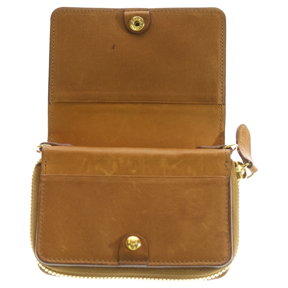 UNDERCOVER(アンダーカバー) LEATHER SHOULDER WALLET ロゴデザイン レザー ショルダー ウォレット ブラウン UCS1P01