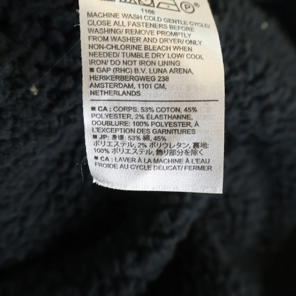 BANANA REPUBLIC(バナナリパブリック) 襟コーデュロイ ボタンロングジャケット ブラック 815244-01