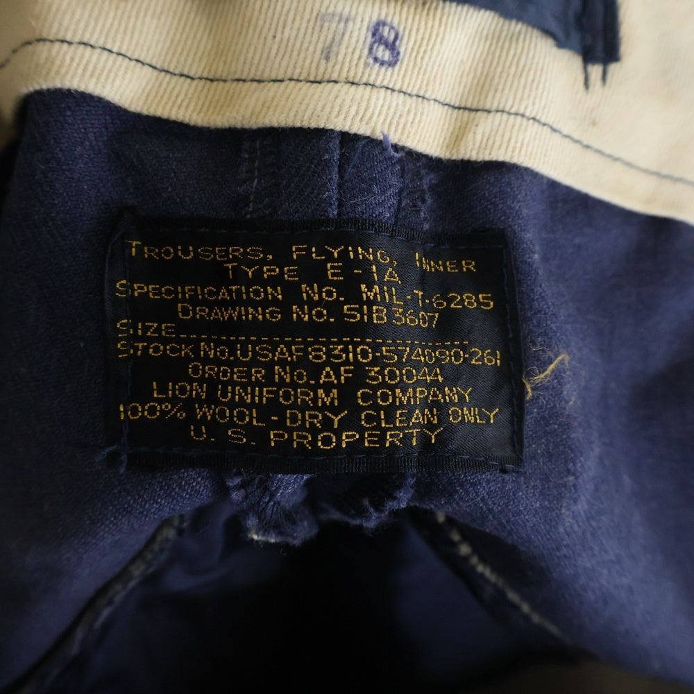 VINTAGE(ヴィンテージ) 50s USAF E-1A フライングインナーパンツ ネイビー MIL-T-6285