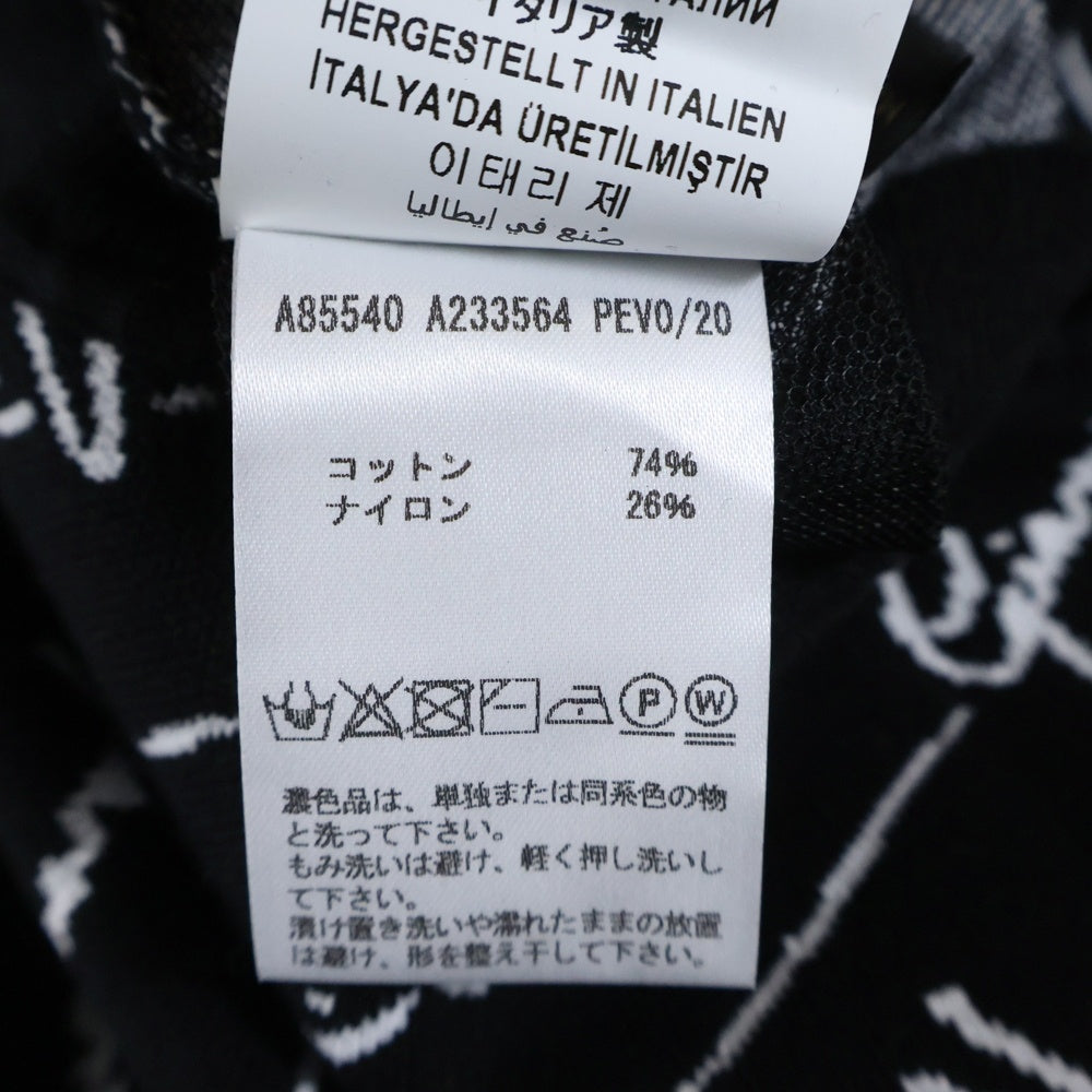 VERSACE(ヴェルサーチ) KNITSKIRT LETTER PRINT レタープリント 総柄 ニットスカート レディース ブラック A85540 A233564