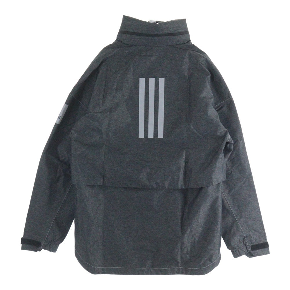 adidas(アディダス) MYSHELTER RAIN RDY フロントジップ フーデッド ナイロンジャケット グレー IB1648