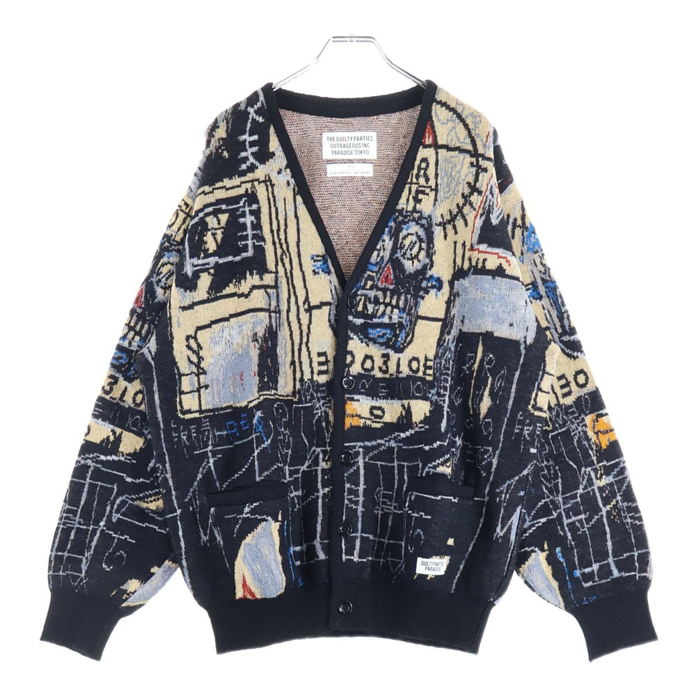 WACKO MARIA(ワコマリア) 22AW ×JEAN MICHEL BASQUIAT CARDIGAN TYPE-2 ジャンミシェル バスキア モヘヤカーディガン ブラック
