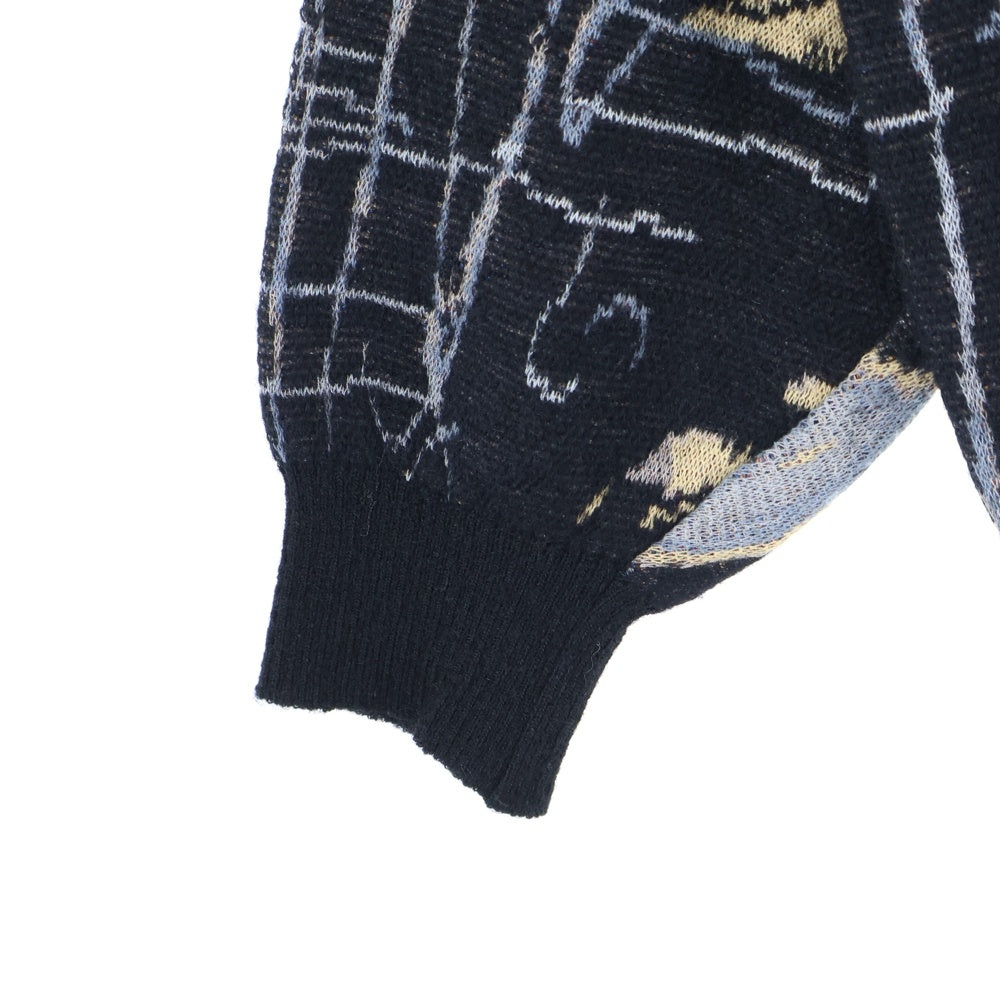WACKO MARIA(ワコマリア) 22AW ×JEAN MICHEL BASQUIAT CARDIGAN TYPE-2 ジャンミシェル バスキア モヘヤカーディガン ブラック