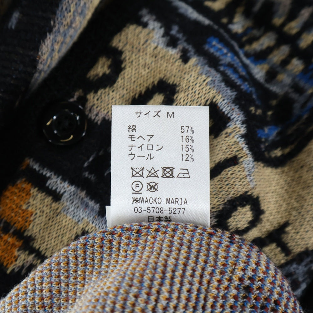 WACKO MARIA(ワコマリア) 22AW ×JEAN MICHEL BASQUIAT CARDIGAN TYPE-2 ジャンミシェル バスキア モヘヤカーディガン ブラック