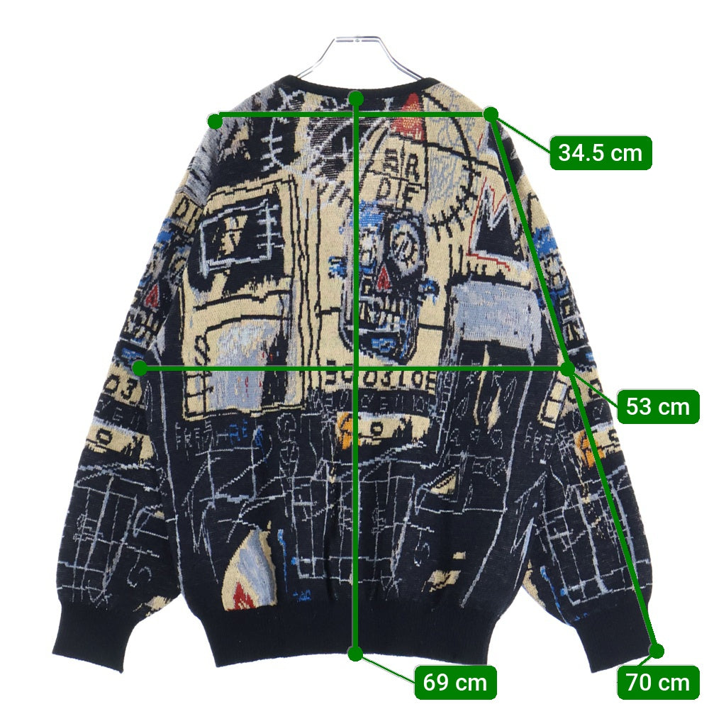 WACKO MARIA(ワコマリア) 22AW ×JEAN MICHEL BASQUIAT CARDIGAN TYPE-2 ジャンミシェル バスキア モヘヤカーディガン ブラック