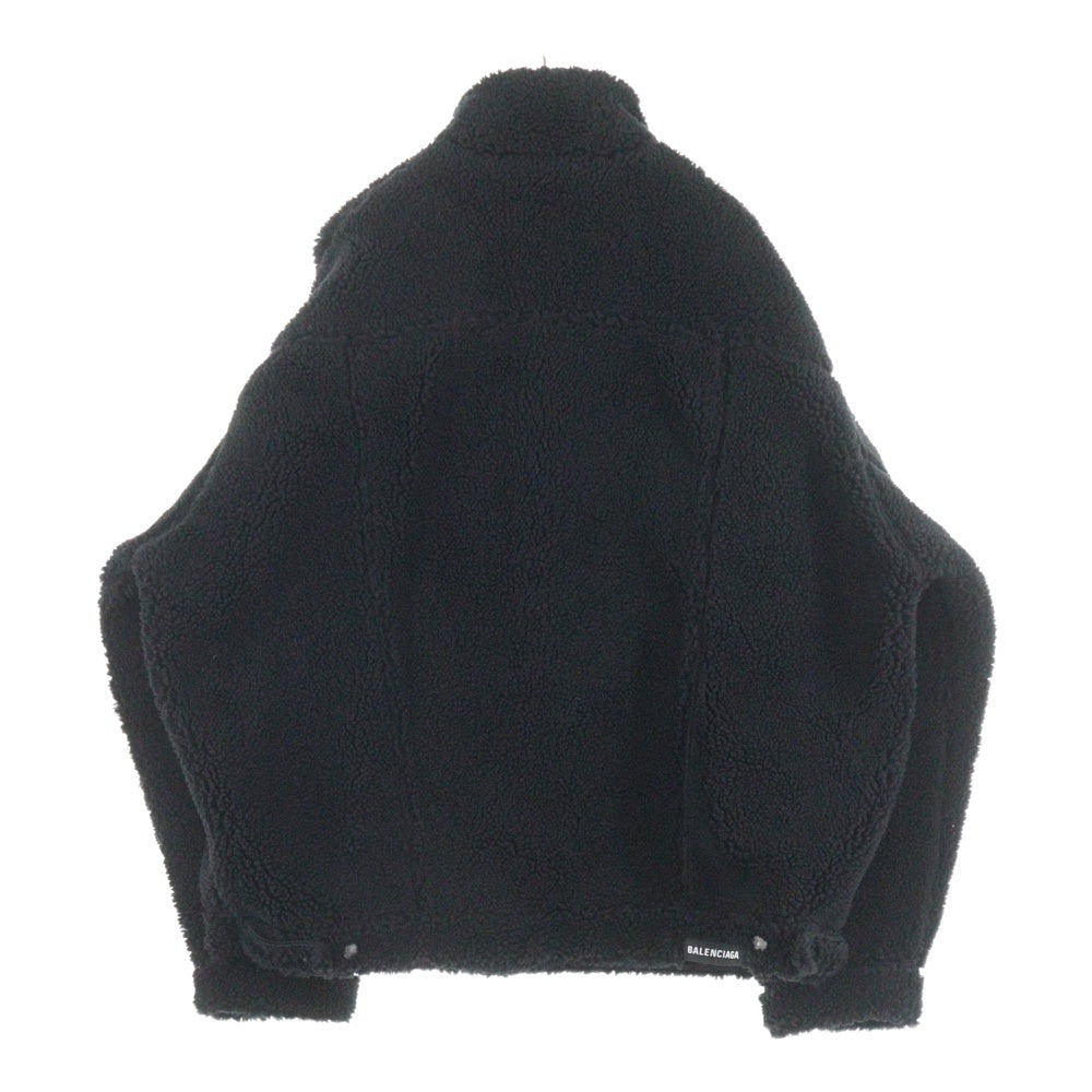 BALENCIAGA(バレンシアガ) オーバーサイズフリースジャケット ボアトラッカー ブラック 704464
