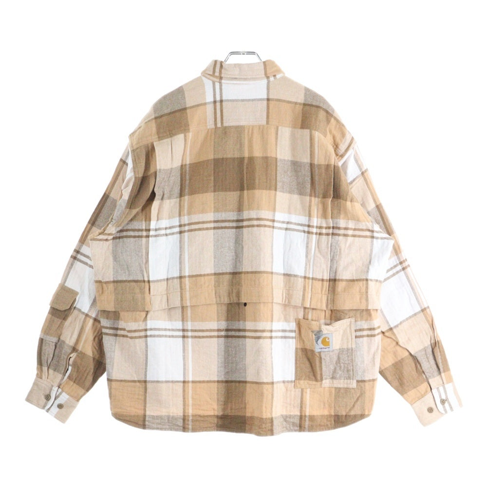 Carhartt WIP(カーハート ダブリューアイピー) × INVINCIBLE 24AW L/S WORK SHIRT MAX コラボ フランネル チェック ワークシャツ インビンシブル A242060-24F