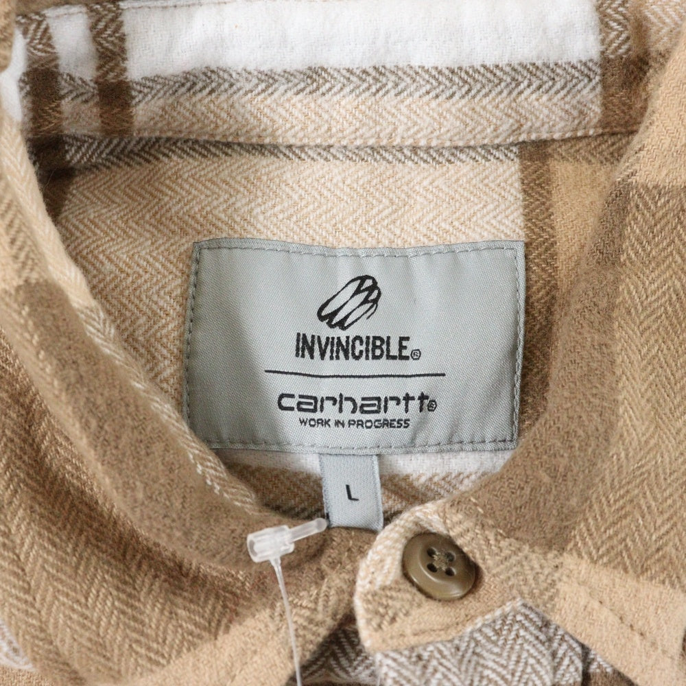 Carhartt WIP(カーハート ダブリューアイピー) × INVINCIBLE 24AW L/S WORK SHIRT MAX コラボ フランネル チェック ワークシャツ インビンシブル A242060-24F