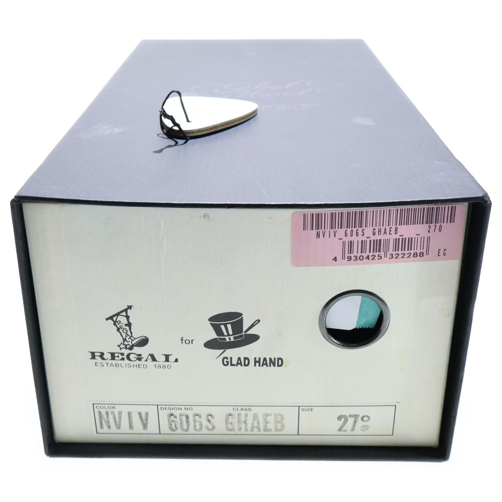 REGAL(リーガル) ×GLAD HAND グラッド ハンド ウイングチップ レザードレスシューズ ブラック/ホワイト 606S