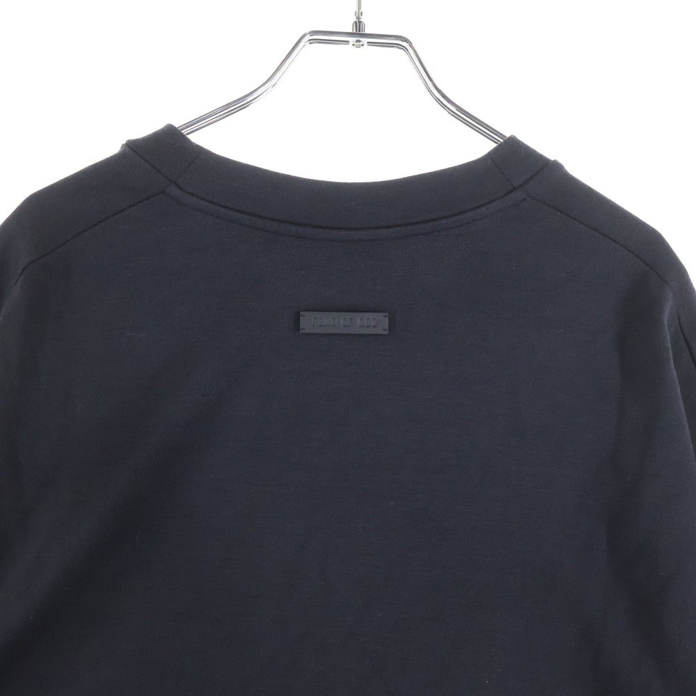 FEAR OF GOD(フィアオブゴッド) リヨセル混 Vネック カットソー オーバーサイズ 半袖Tシャツ ブラック
